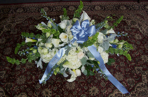 Casket Flowers with Dad Ribbon