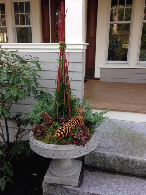 Holiday Outdoor Stone Urn