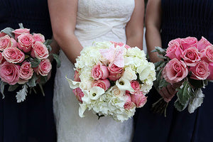 Bride and Bridesmaids Bouquets with Butterfly